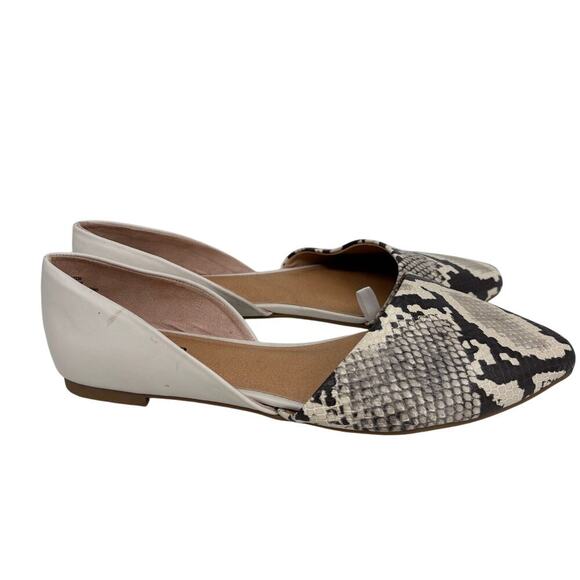 Torrid Ballet Flat Womens Size 9 Wide Snake Reptile D'Orsay Slip On Faux Leather - Picture 2 of 10